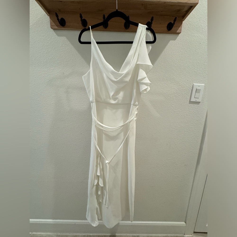 NWT Cinq a Sept silk white cowl dress